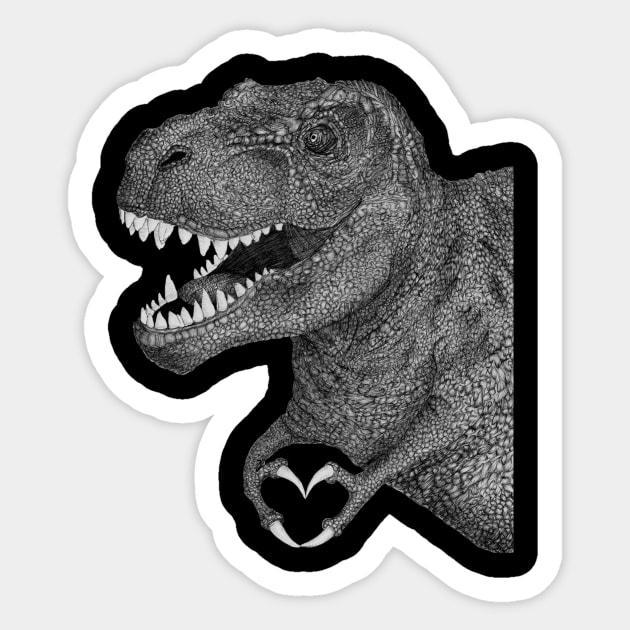 Dino Love Sticker by ECMazur